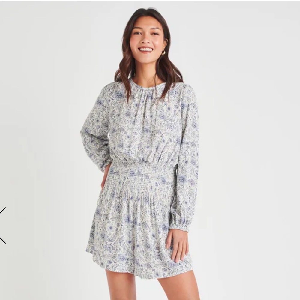 Splendid x Cella Jane Printed Smock Waist Romper - Picture 2 of 11